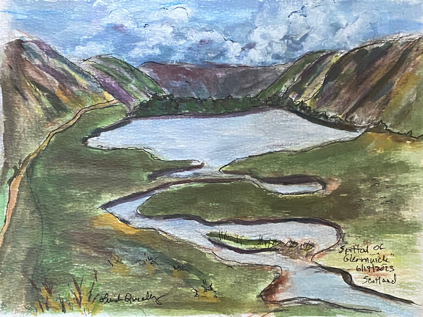 "Spittal of Glenmuick" Scotland, Sketch