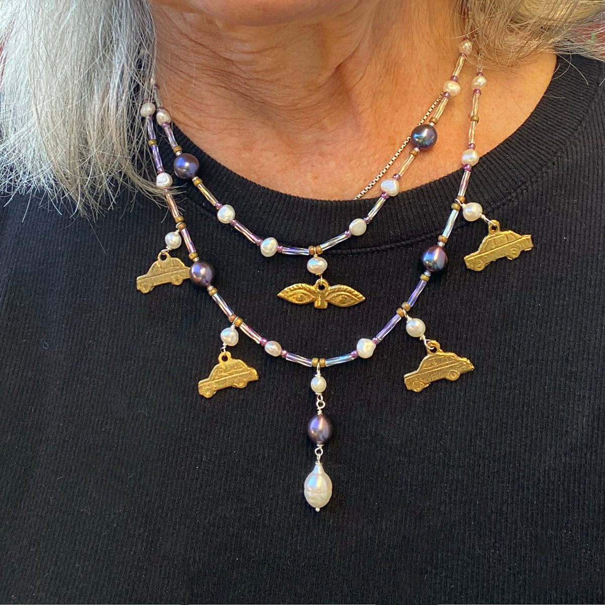 "I'm in the Driver's Seat of My Destiny" Necklace by Linda Queally