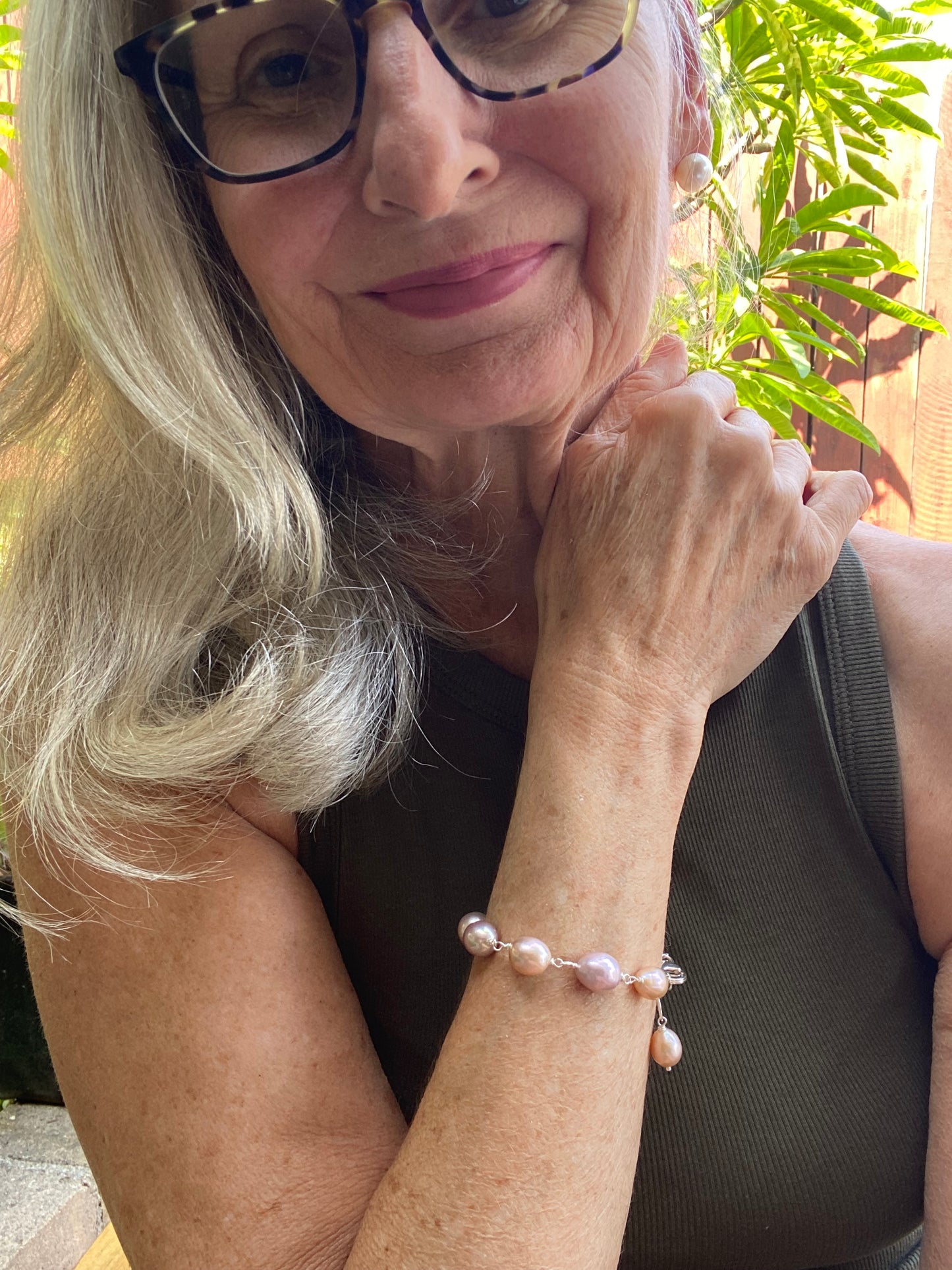 Multi Colored 9-10mm Edison Pearl Bracelet by Linda Queally