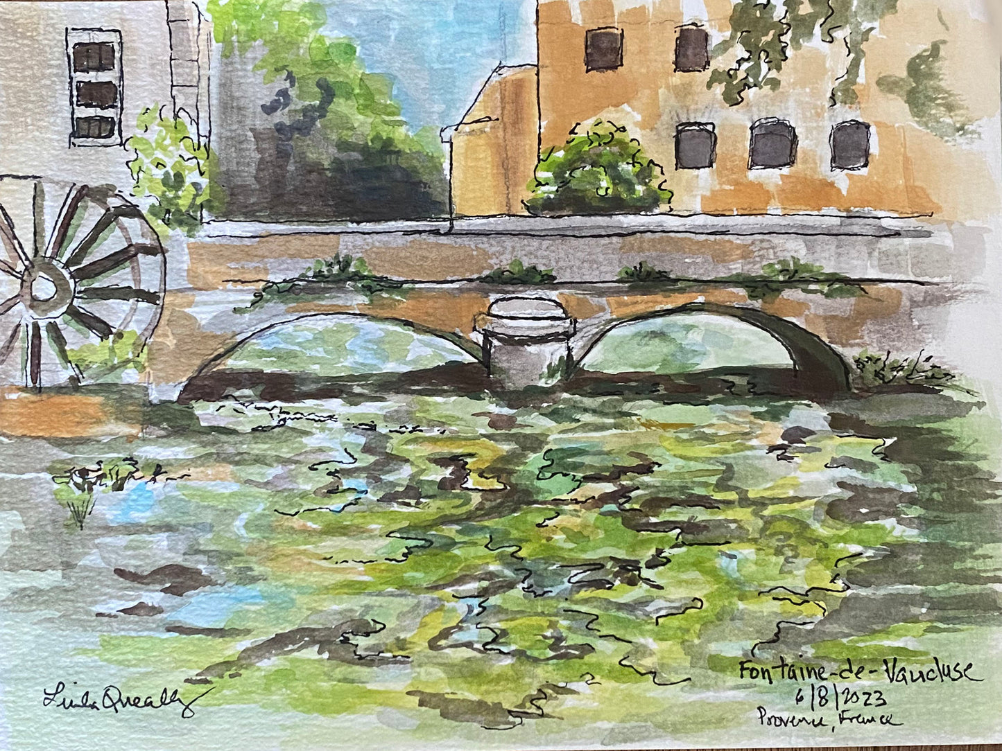 "Fontaine-de-Vaucluse" Sketch | 6"x8" |