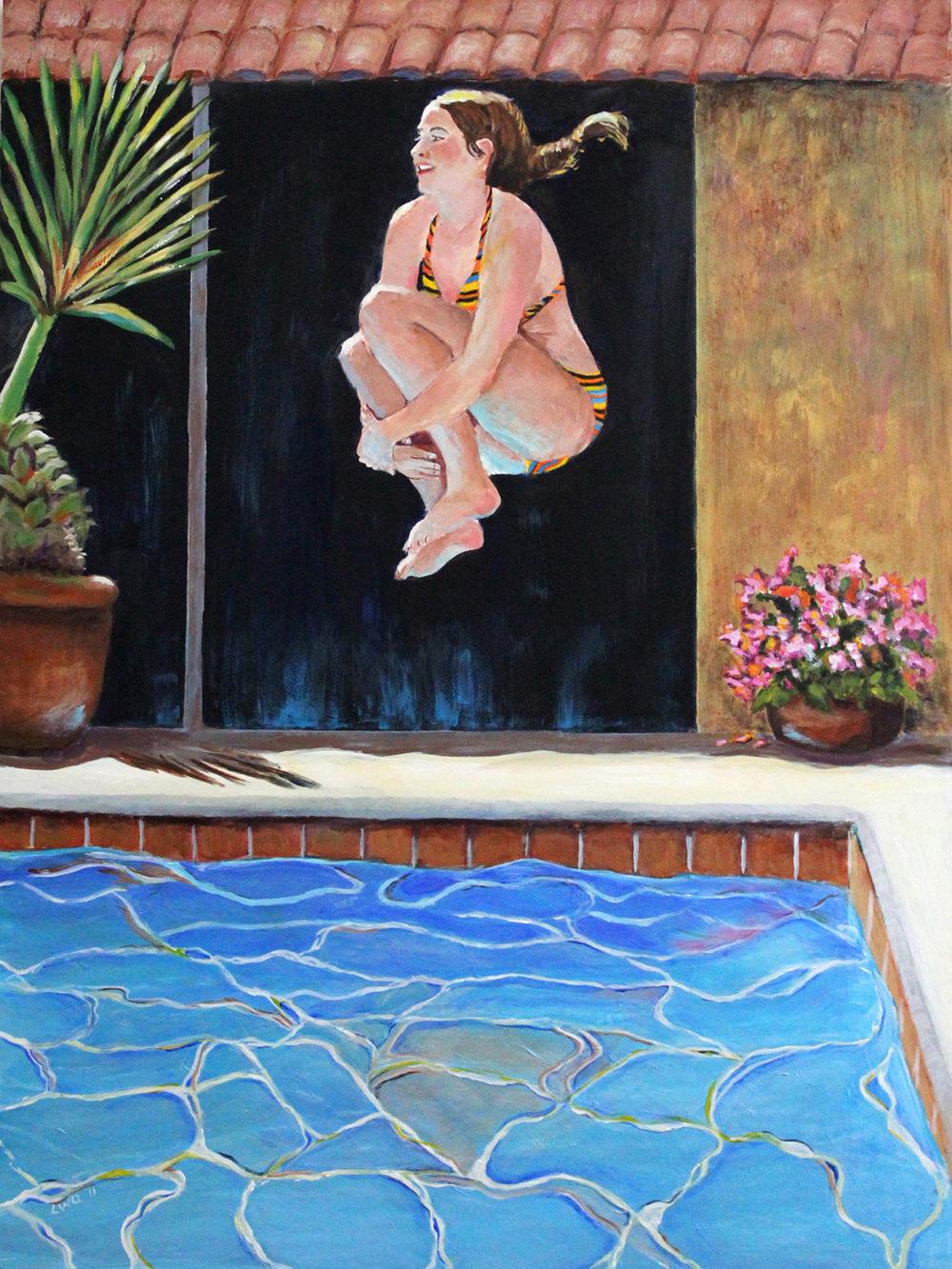 "Jump" | 24"x18" | Acrylic on Gessobord