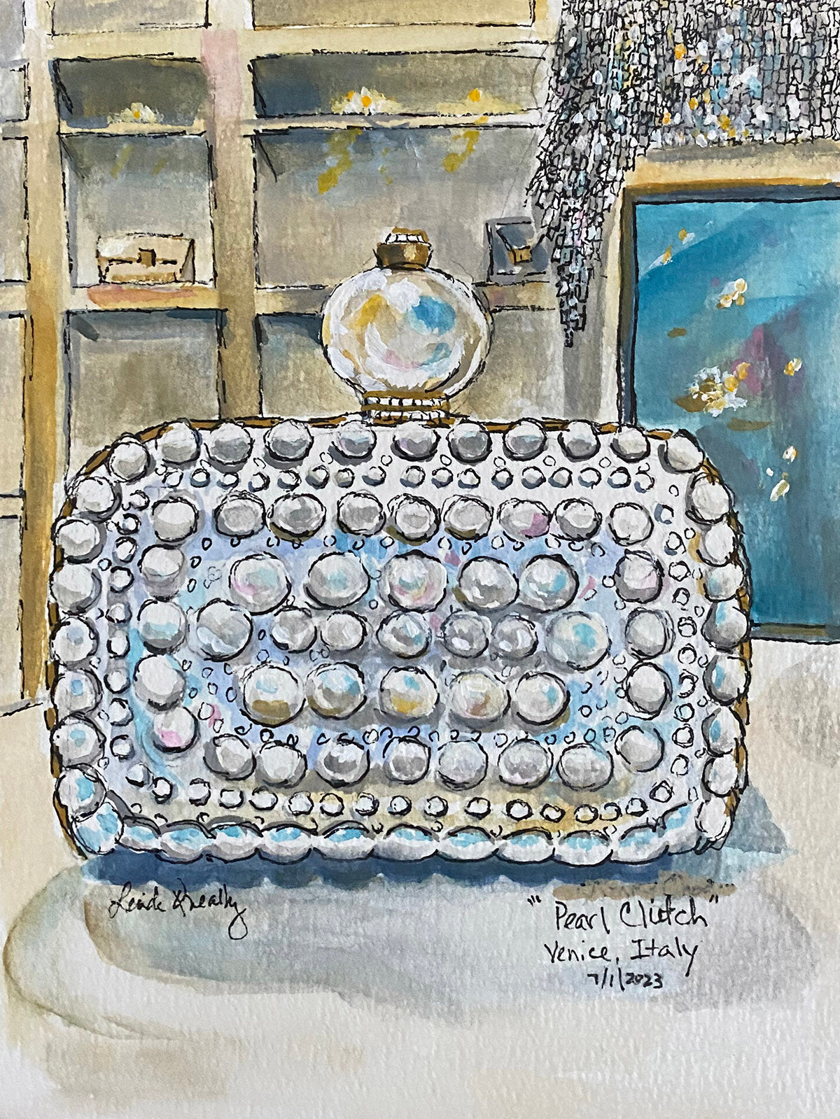 "Pearl Clutch, Venice" Sketch