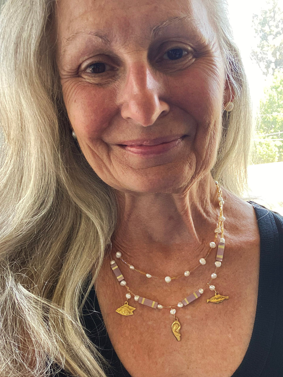 See, Hear, Speak Milagro Necklace by Linda Queally