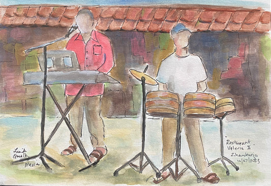 "Two Musicians", Zihuatanejo, Mexico | 8"x5.5" |