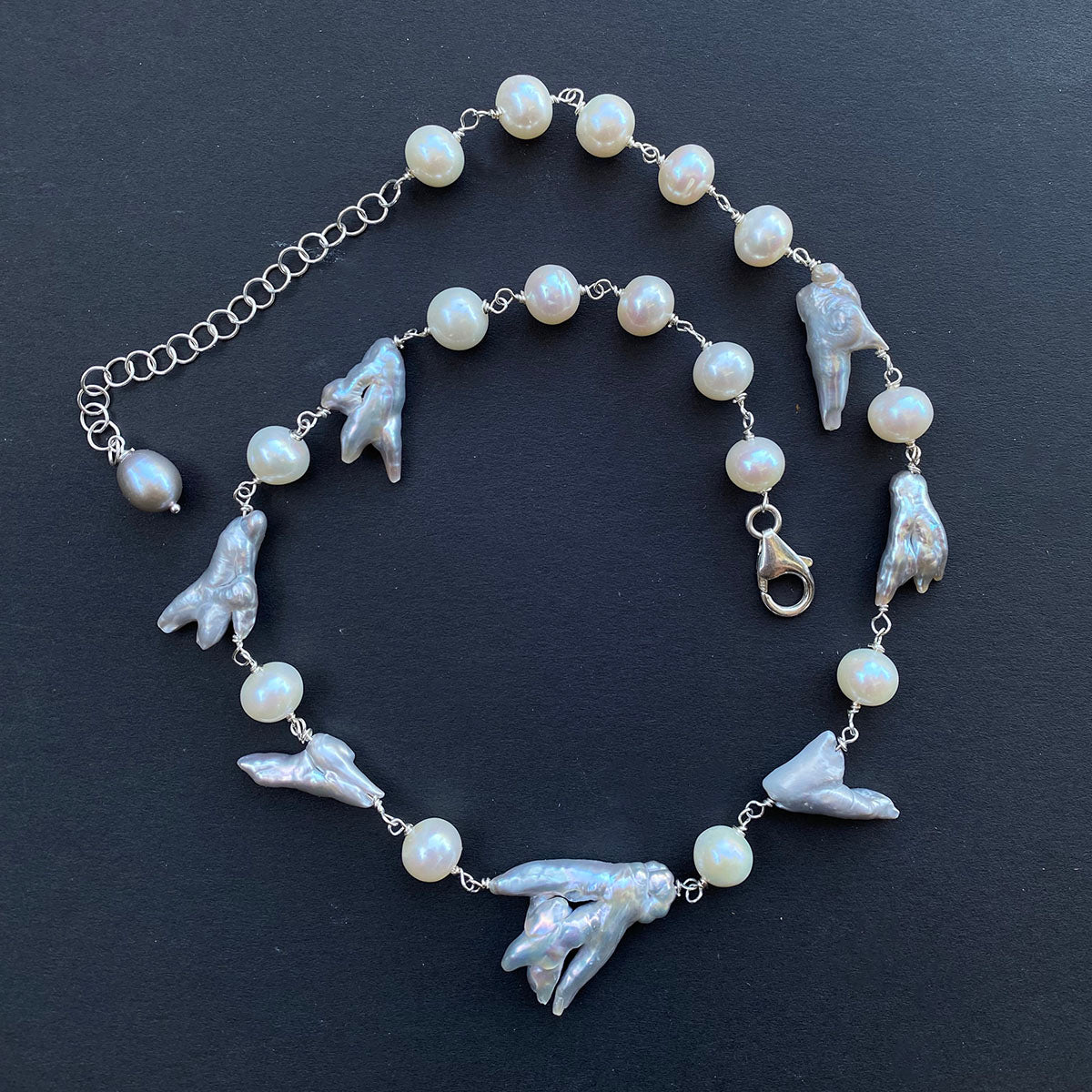 Freshwater Baroque Zen Pearl Necklace by Linda Queally