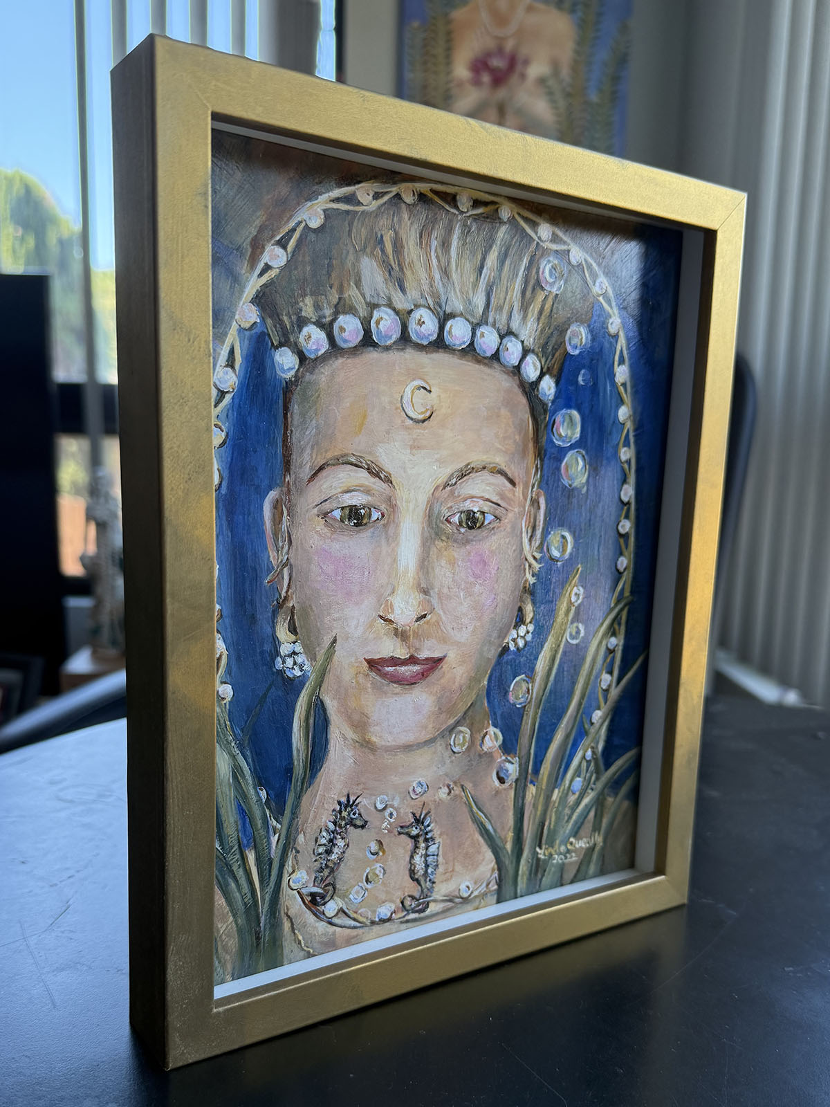 "Caballito de Mar Amor" Acrylic on Claybord Panel | 10"x8" |