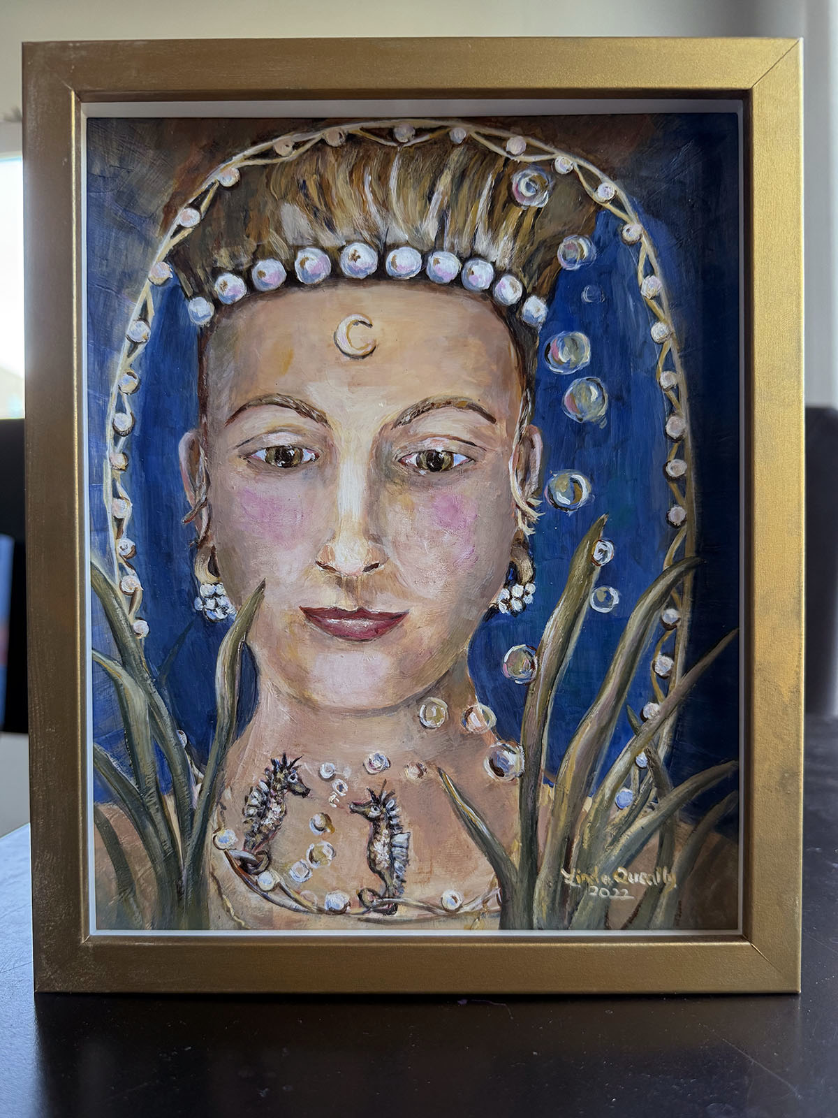 "Caballito de Mar Amor" Acrylic on Claybord Panel | 10"x8" |