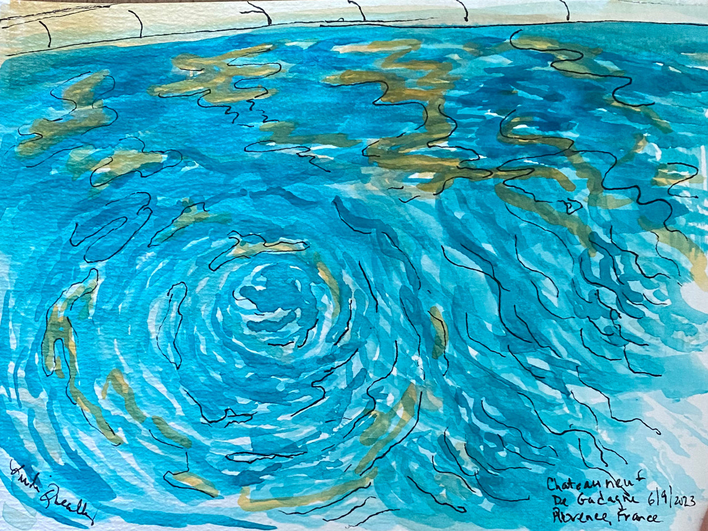 "Chateauneuf-de-Gadagne" Swimming Pool Sketch  #1