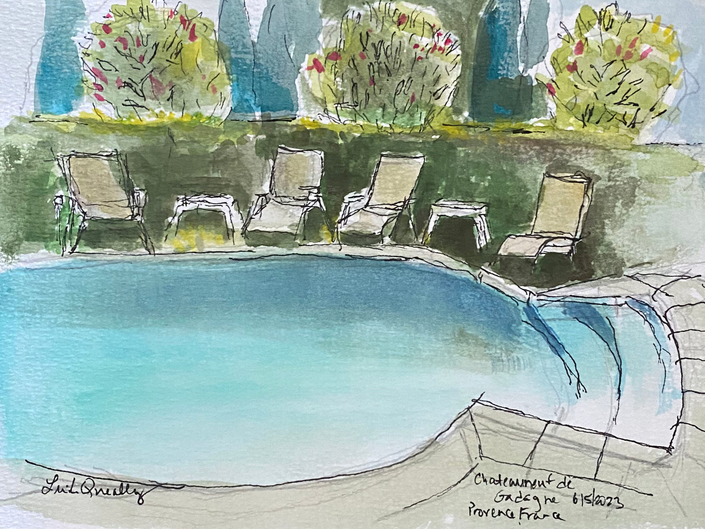 "Chateauneuf-de-Gadagne" Swimming Pool Sketch #4