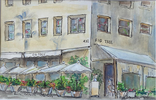 "Fig Tree Cafe", Venice Beach, California Sketch