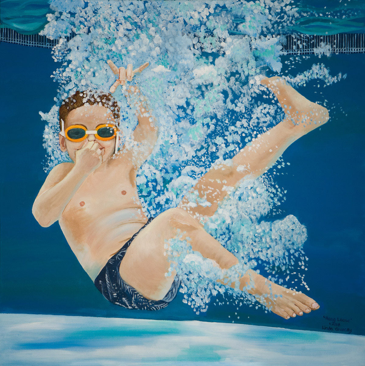 "Hang Loose" | 36"x36" |Acrylic on Canvas 🔴