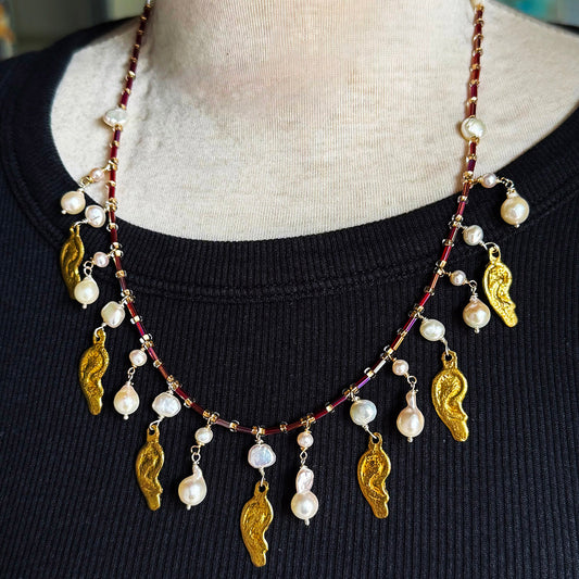 "I Listen to the Wind of My Soul" Necklace by Linda Queally