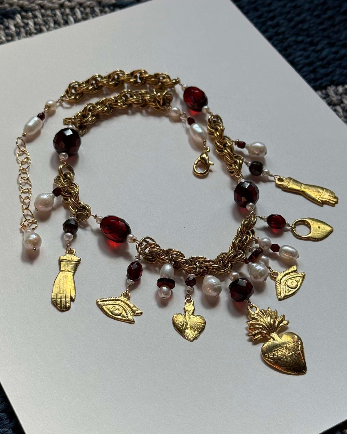 "If We Could Only See, Love Holds the Key", Milagro Necklace by Linda Queally