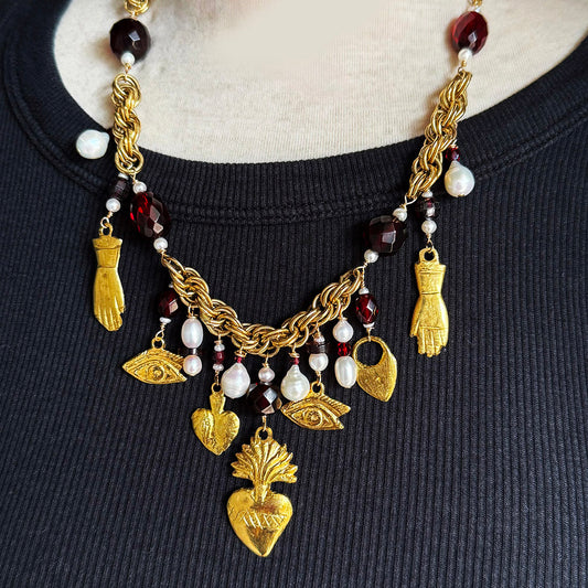 "If We Could Only See, Love Holds the Key", Milagro Necklace by Linda Queally