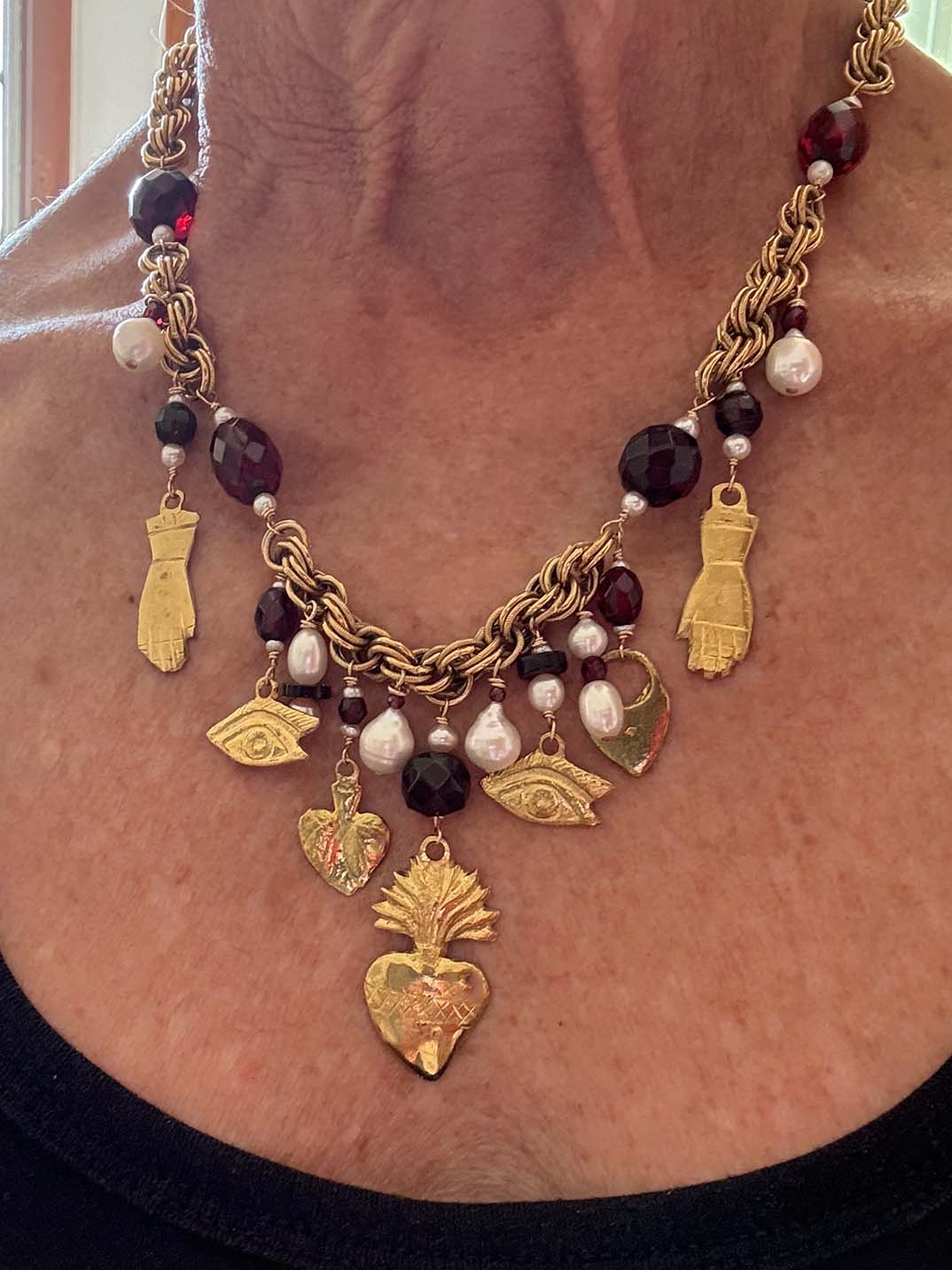 "If We Could Only See, Love Holds the Key", Milagro Necklace by Linda Queally