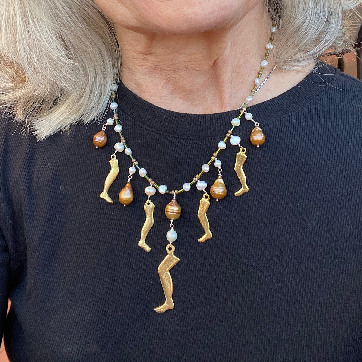 "I'm Stepping Fearlessly Into the Unknown" Necklace by Linda Queally