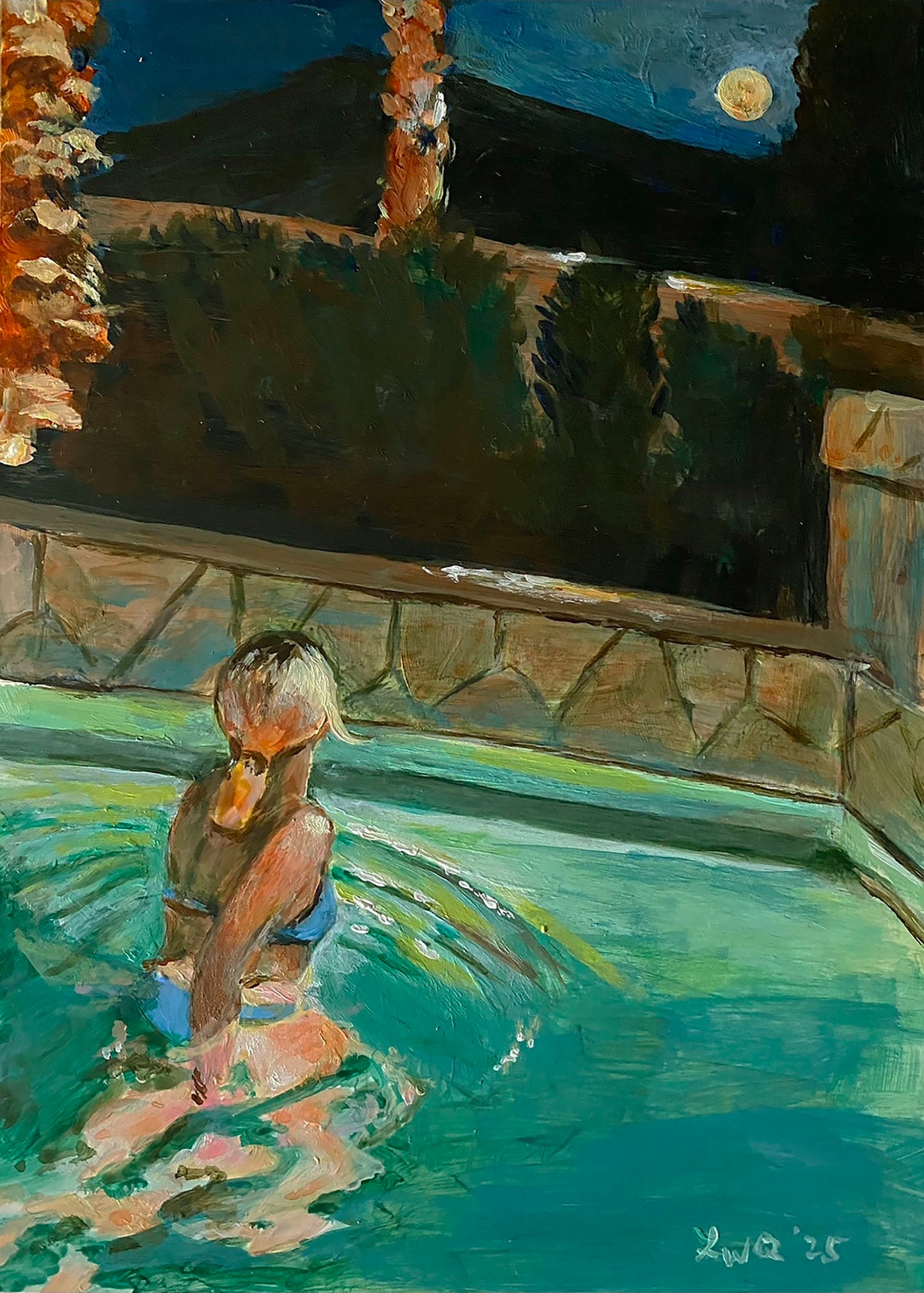 "Longing", Acrylic on Claybord Panel | 7"x5" |