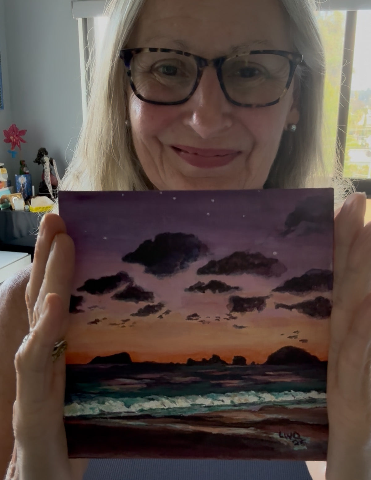 "Magic Hour, Ixtapa" | 6" x 6" | Acrylic on Canvas Board