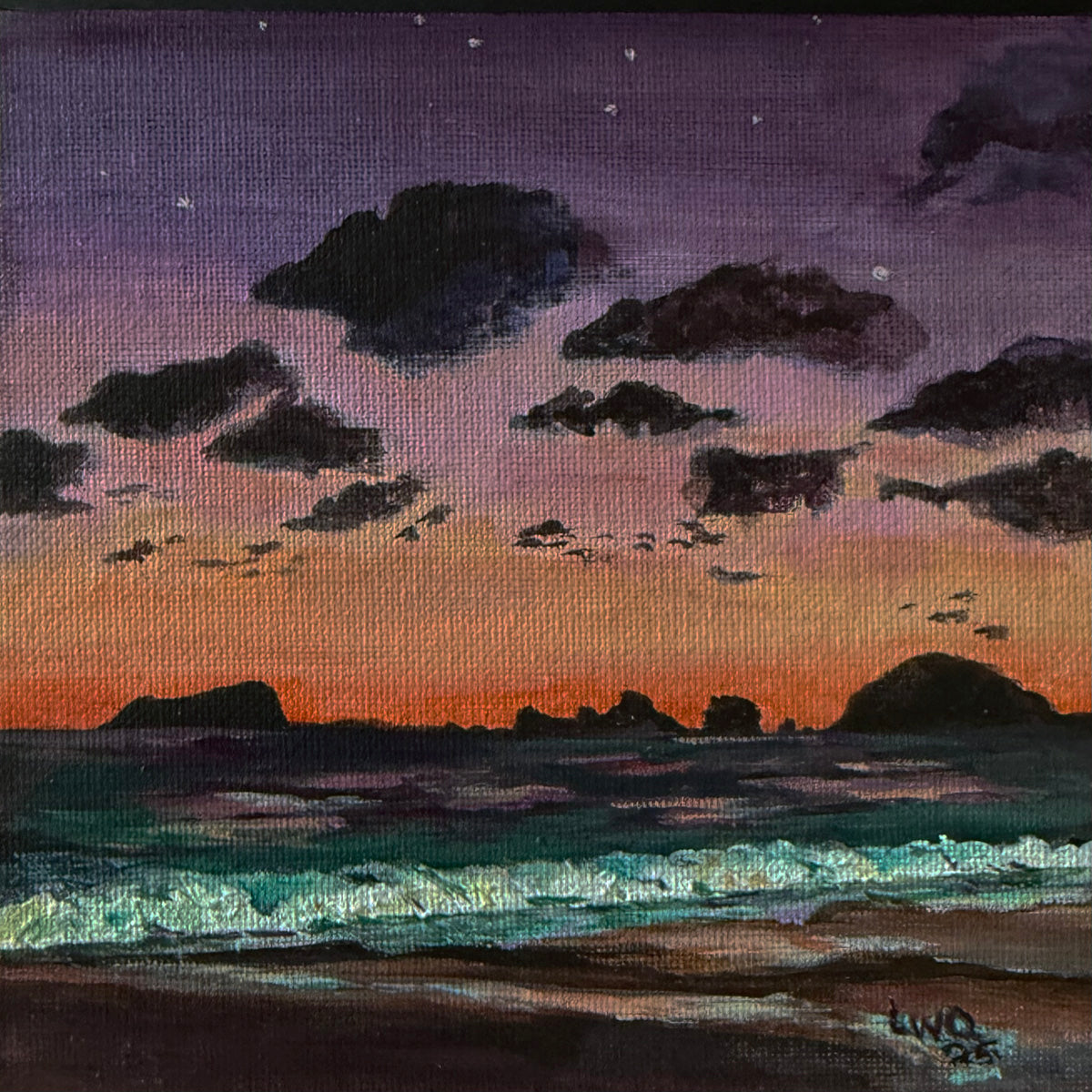 "Magic Hour, Ixtapa" | 6" x 6" | Acrylic on Canvas Board