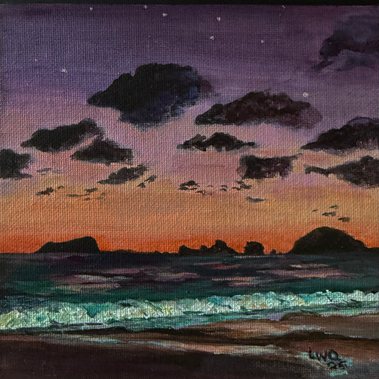 "Magic Hour, Ixtapa" | 6" x 6" | Acrylic on Canvas Board