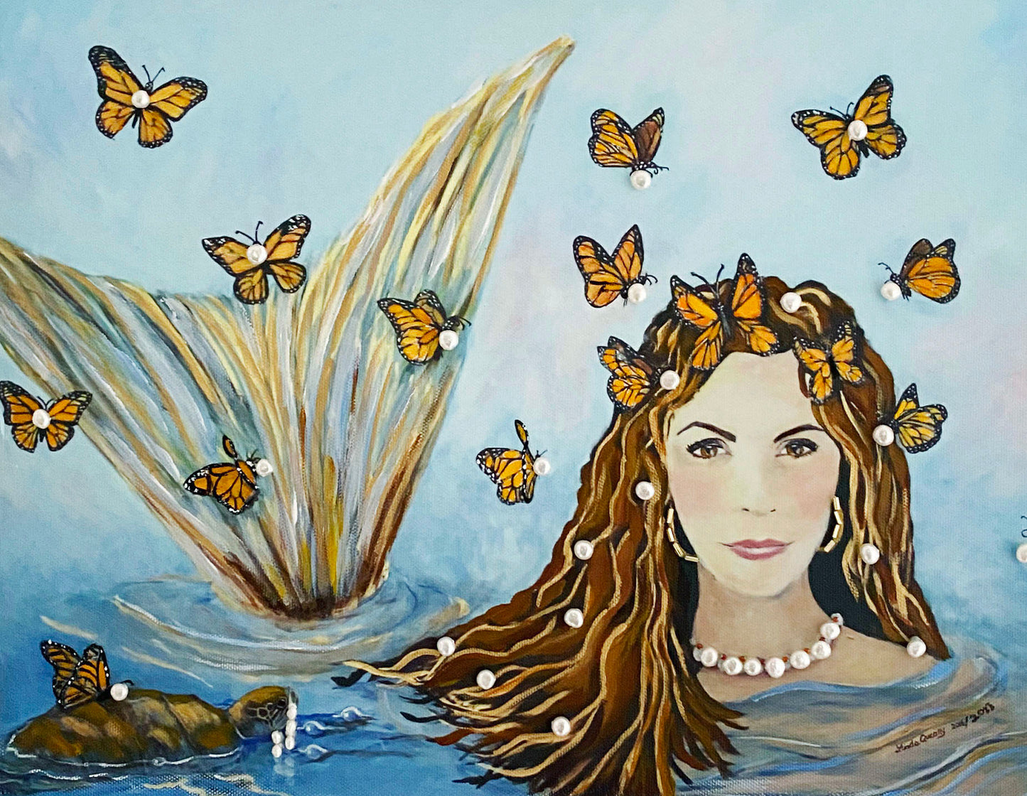 "More Precious than Gold" Embellished Giclee Print by Linda Queally | 11"x14" |