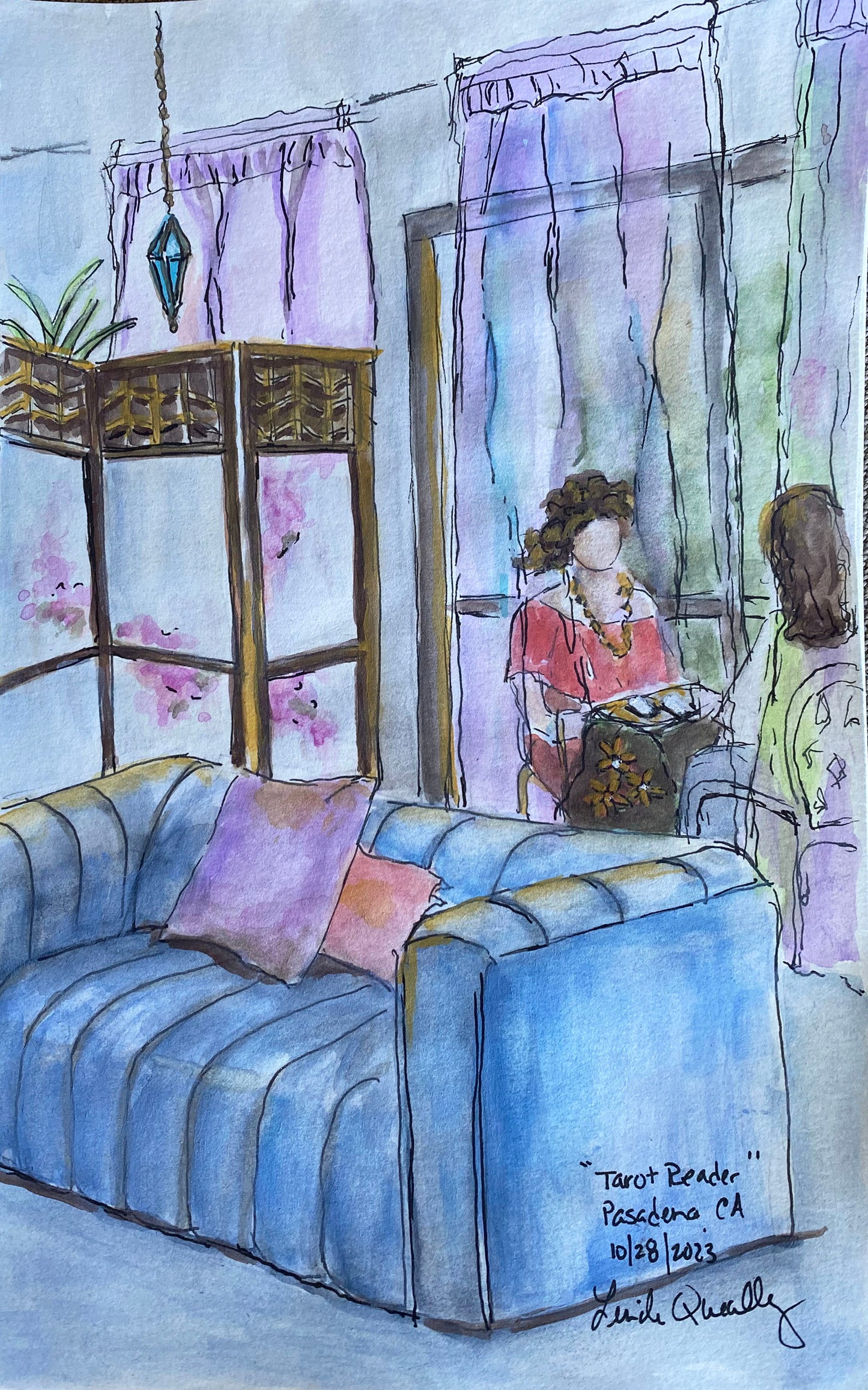 "Reader" Pasadena, California Sketch